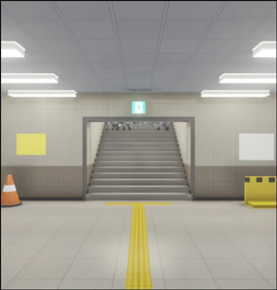 地下街浸水シミュレーション